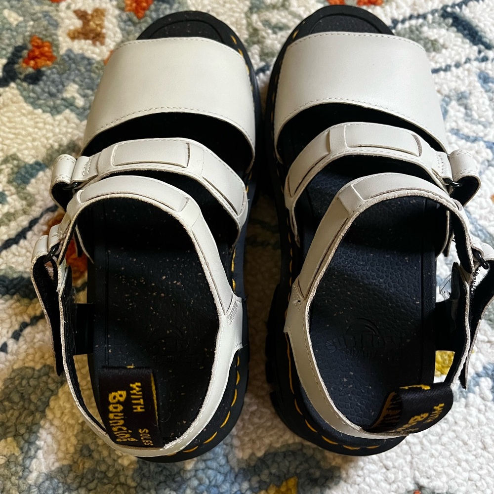 Doc Marten Chunky Platform Sandals | Stone Gray Size 10